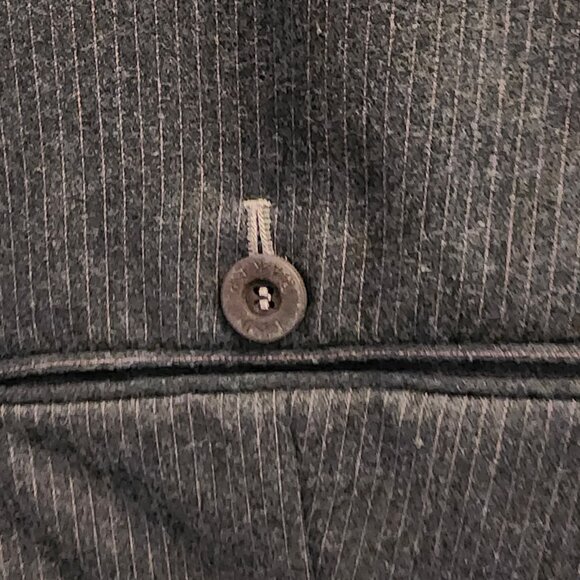 Ted Baker Flat Front Wool Blend Dress Pants - Gray with faint pink stripe - Picture 3 of 4